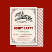 Invitation Élégante course de cheval Derby Party équestre