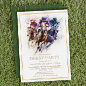 Invitation Elégante course Horse Derby fête Anniversaire
