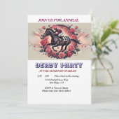 Invitation Elégante course Horse Derby fête Anniversaire Invi (Debout devant)