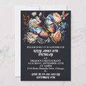 Invitation Elégante création papillon Art Anniversaire (Devant)