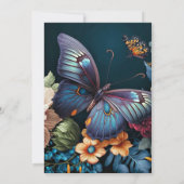 Invitation Elégante création papillon Art Anniversaire (Dos)