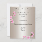 Invitation Elégante Crème Beige Rose Floral Anniversaire (Dos)