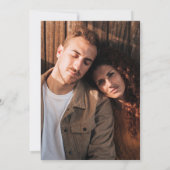 Invitation Elégante crème et Brown Mariage photo de la grange (Dos)