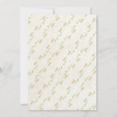 Invitation Elégante crème ocre neutre vert rustique (Dos)