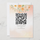 Invitation Elégante crème pêche fleurs d'orange (Dos)