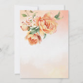 Invitation Elégante crème pêche orange rose douche nuptiale (Dos)