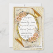 Invitation Élégante crème ripple (Devant)