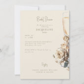 Invitation Elégante Crème séchée Rose Fête des mariées Champa (Devant)