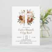 Invitation Elégante croix florale Christian Pâques Brunch (Debout devant)