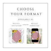 Invitation Élégante Croix florale rose moderne première commu