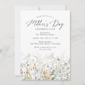 Invitation Élégante Dainty Fleur sauvage fête des mères (Devant)