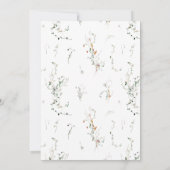 Invitation Élégante Dainty Fleur sauvage fête des mères (Dos)