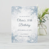 Invitation élégante d'anniversaire 30 ans d'hiver (Debout devant)