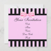 Invitation élégante d'anniversaire d'arc de rose (Dos)