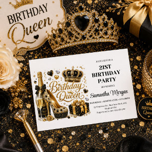 Invitation élégante d'anniversaire de la Reine ave