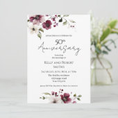Invitation élégante d'anniversaire de mariage à mo (Debout devant)