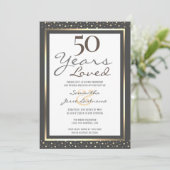Invitation élégante d'anniversaire de mariage de 5 (Debout devant)