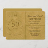 Invitation élégante d'anniversaire de mariage de 5 (Devant / Derrière)