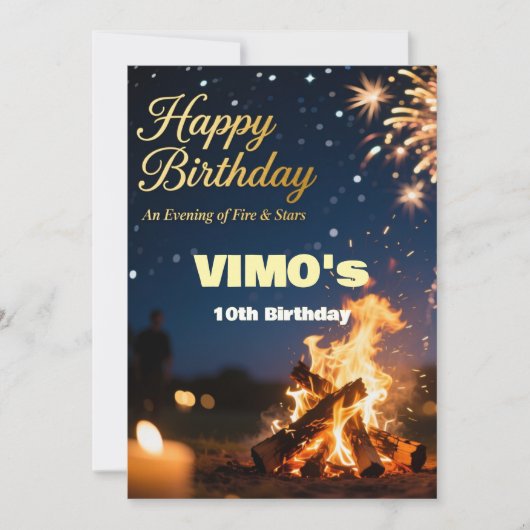 Invitation élégante d'anniversaire pour la Nuit de (Devant)