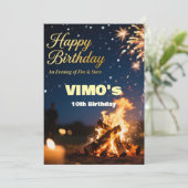 Invitation élégante d'anniversaire pour la Nuit de (Debout devant)