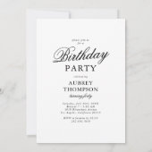 Invitation élégante de 40e anniversaire avec deux (Dos)