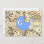 Invitation élégante de baby shower de Camo (Devant)