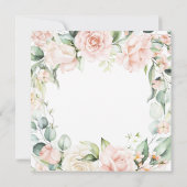 Invitation élégante de Baby shower Floral rose (Dos)