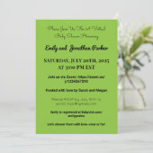 Invitation Élégante de Baby shower virtuel (Debout devant)