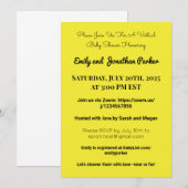Invitation Élégante de Baby shower virtuel (Devant / Derrière)