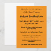 Invitation Élégante de Baby shower virtuel (Devant / Derrière)
