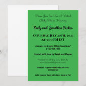 Invitation Élégante de Baby shower virtuel (Devant / Derrière)