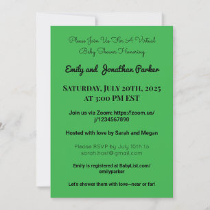 Invitation Élégante de Baby shower virtuel