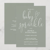 Invitation élégante de baby sprinkle au code QR to (Devant / Derrière)