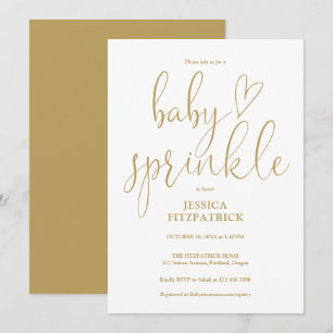 Invitation élégante de Baby Sprinkle Shower avec é