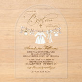 Invitation élégante de baptême de fille (Recto)