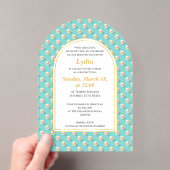 Invitation élégante de Bat Mitzvah perle (In situ (ordinateur de poche))
