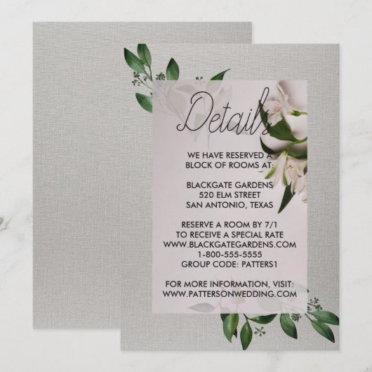 Invitation élégante de boîtier (Devant / Derrière)