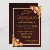 Invitation élégante de bouquet floral pour anniver (Devant / Derrière)