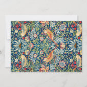 Invitation élégante de brunch bleu de William Morr (Dos)