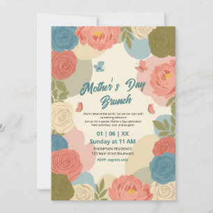 Invitation élégante de brunch de la fête des Mères