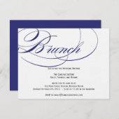 Invitation élégante de brunch de manuscrit - (Devant / Derrière)