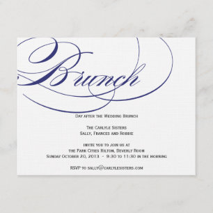 Invitation élégante de brunch de manuscrit -