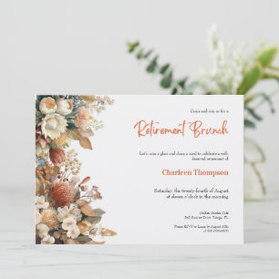 Invitation élégante de brunch de retraite à motif