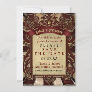 Invitation élégante de carnaval vintage pour sauve