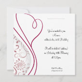 Invitation élégante de carré rouge (Dos)