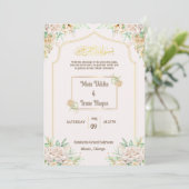 Invitation élégante de cérémonie de Nikah islamiqu (Debout devant)