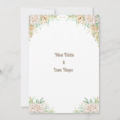 Invitation élégante de cérémonie de Nikah islamiqu (Dos)