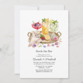 Invitation élégante de cocktail pour la douche de (Devant)