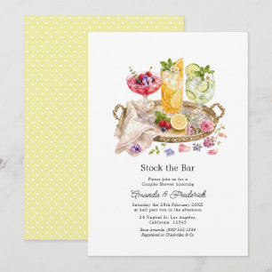 Invitation élégante de cocktail pour la douche de