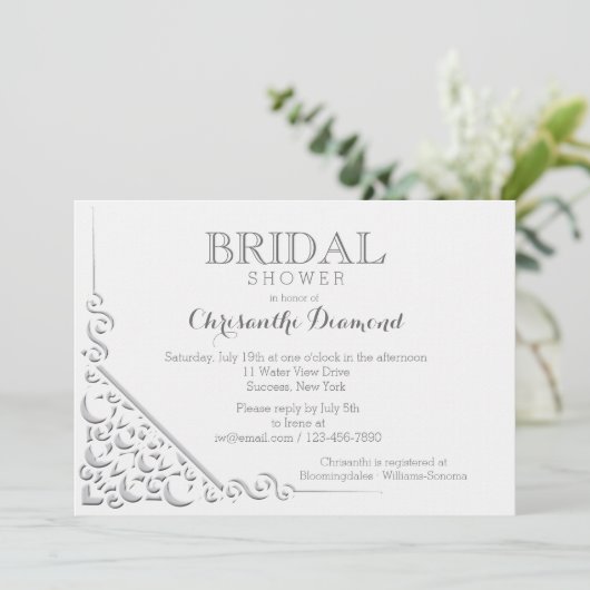 Invitation élégante de coin (Debout devant)